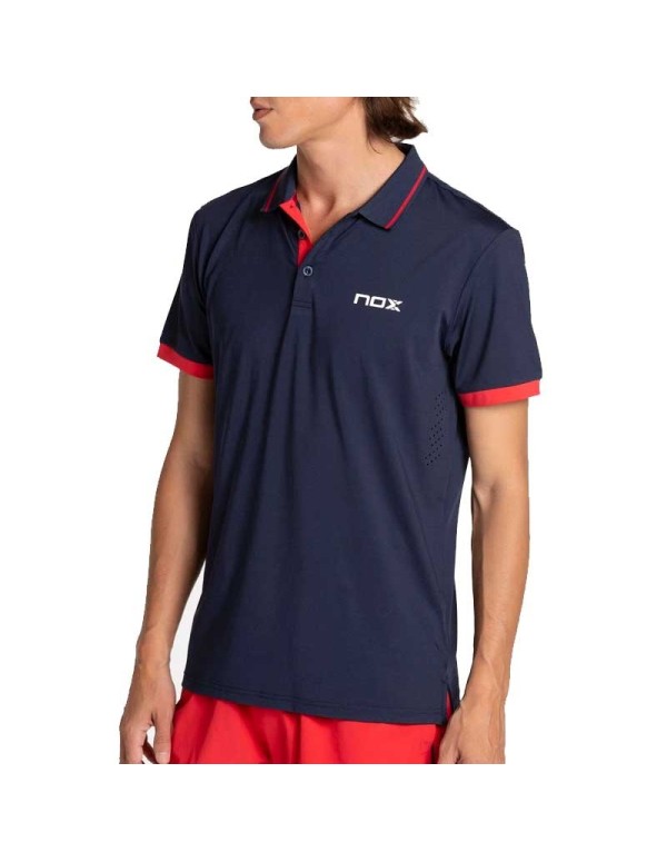Polo Nox Pro Blue - Red 2021 Aw |NOX |NOX padel clothing