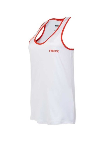 Débardeur Nox Team Blanc Logo Rouge Femme T20Mctntbl |NOX |Vêtements de pade NOX