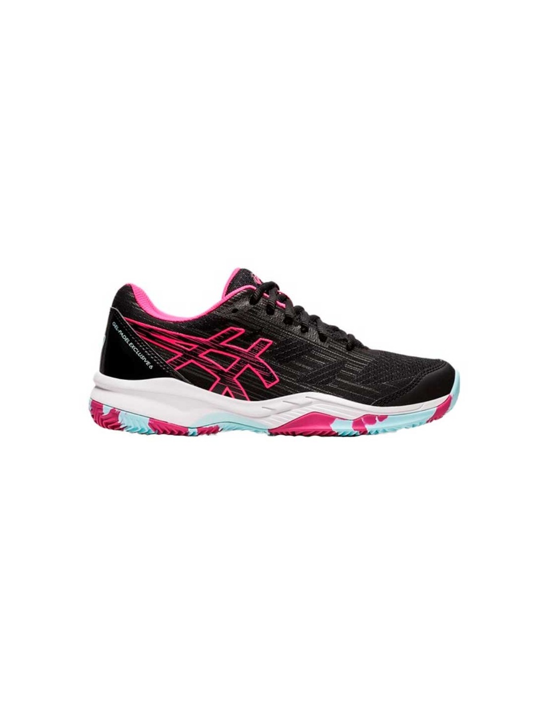 Asics femme noir online et rose