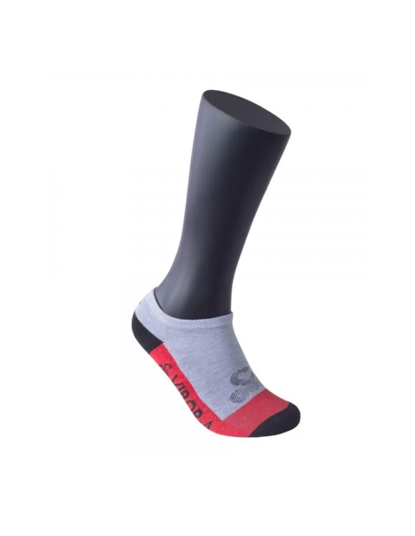 Vibor-A Invisible Socks Gray Red |VIBOR-A |VIBOR-A padel clothing