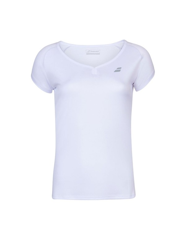 T-shirt Babolat Play Cap Sleeve Blanc Fille |BABOLAT |Vêtements de padel BABOLAT