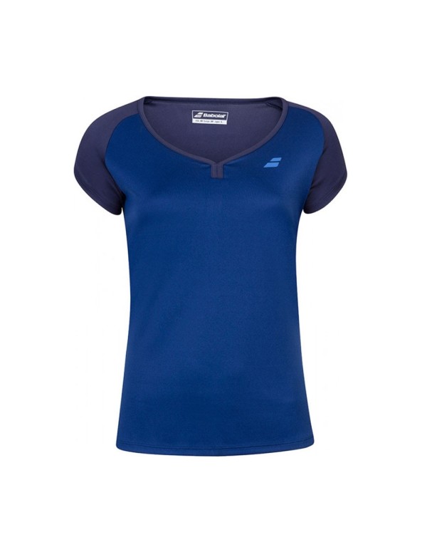 T-shirt Babolat Play Cap Sleeve Bleu Marine Fille |BABOLAT |Vêtements de padel BABOLAT