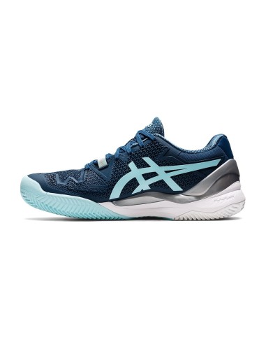 Asics Gel Resolution 8 Clay Blu Grigio Donna 1042A070406 |ASICS |Scarpe da padel ASICS