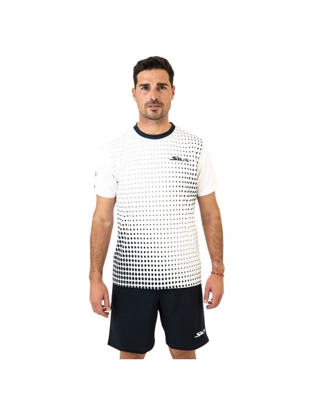 T-shirt blanc pointillé Siux |SIUX |Vêtements de padel SIUX