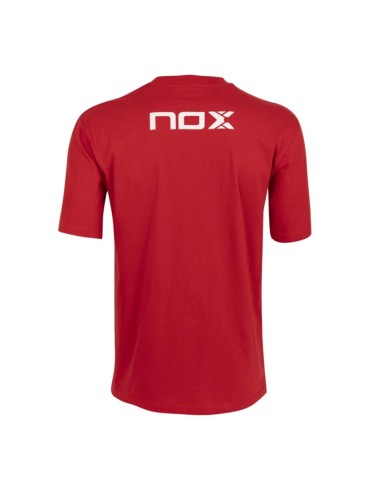 T-SHIRT BASIC Nox ROSSA CON SCRITTA BIANCA |NOX |Abbigliamento da padel NOX
