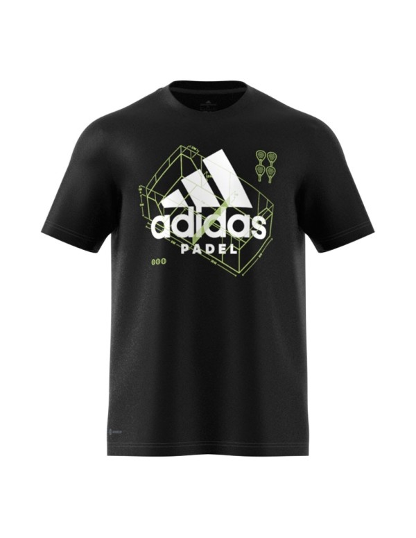 Adidas Padel Schwarzes T-Shirt | ADIDAS |Paddelbekleidung ADIDAS