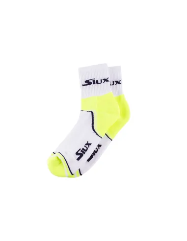 Calcetines Siux Blanco Amarillo Fluorescente |SIUX |Calcetines de pádel