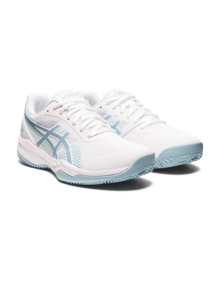 Asics Gel Game 8 Clay Oc Bianco Blu Donna 1042A151 106 |ASICS |Scarpe da padel ASICS