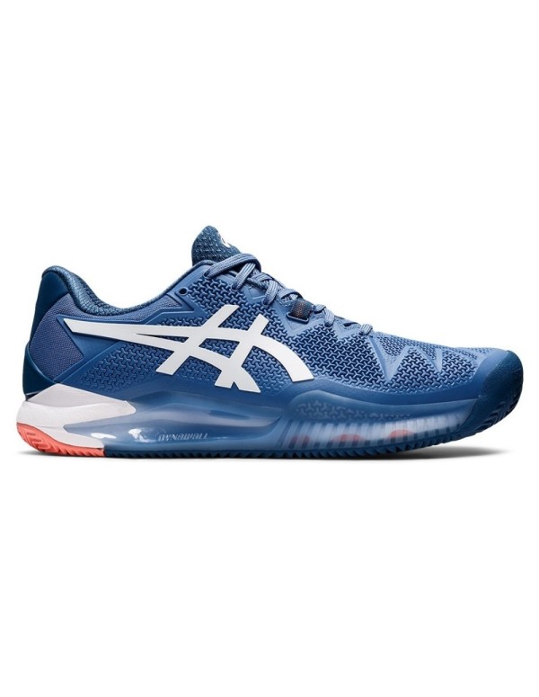 Asics Gel-Resolution 8 Clay Blue White 1041A076404 |ASICS |ASICS padel shoes
