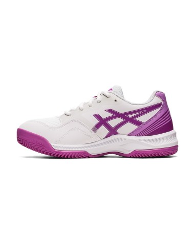Asics Gel-Padel Pro 5 Grade School 1044A048-100 Blanc Violet Ni |ASICS |Chaussures de padel ASICS