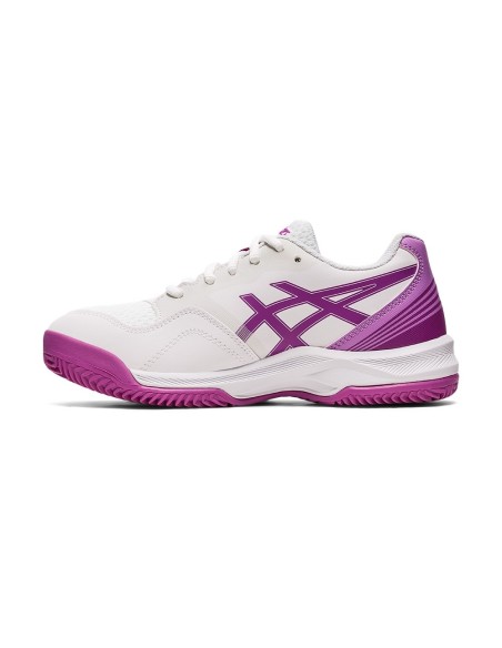 Asics Gel-Padel Pro 5 Grade School 1044A048-100 Blanc Violet Ni |ASICS |Chaussures de padel ASICS
