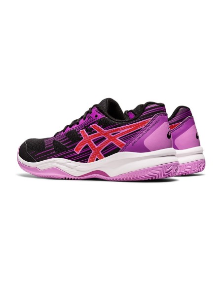Asics Gel-Padel Exclusive 6 Preto Lilás Mulher 1042A143 004 |ASICS |Sapatilhas de padel ASICS