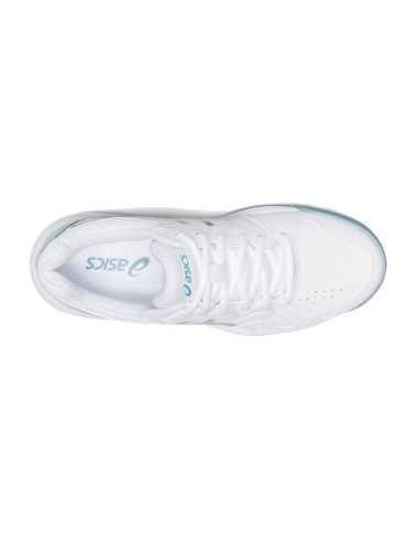 Asics Gel-Dedicate 7 Clay Blanc Bleu Femme 1042A168 103 |ASICS |Chaussures de padel ASICS