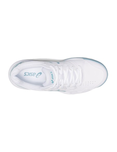 Asics Gel-Dedicate 7 Clay Blanc Bleu Femme 1042A168 103 |ASICS |Chaussures de padel ASICS