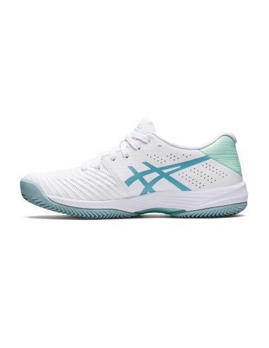 Asics Solution Swift Ff Clay Blanco Azul Mujer 1042A198 104 |ASICS |Zapatillas pádel ASICS