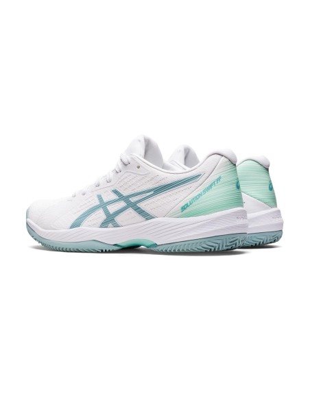 Asics Solution Swift Ff Clay Blanco Azul Mujer 1042A198 104 |ASICS |Zapatillas pádel ASICS