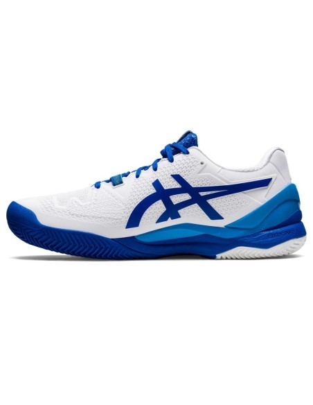 Asics Gel Resolution 8 Clay White Blue 1041A346 960 |ASICS |ASICS padel shoes