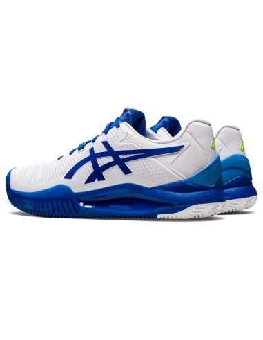 Asics Gel Resolution 8 Clay White Blue 1041A346 960 |ASICS |ASICS padel shoes