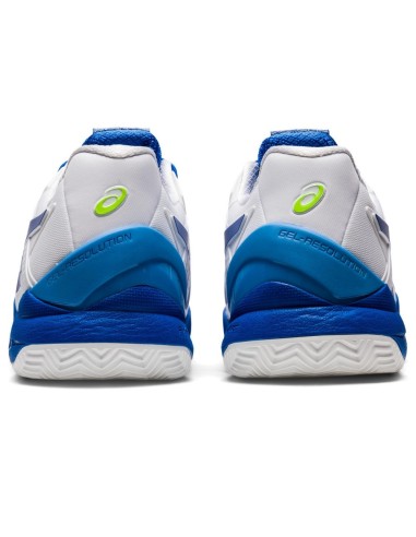 Asics Gel Resolution 8 Clay White Blue 1041A346 960 |ASICS |ASICS padel shoes