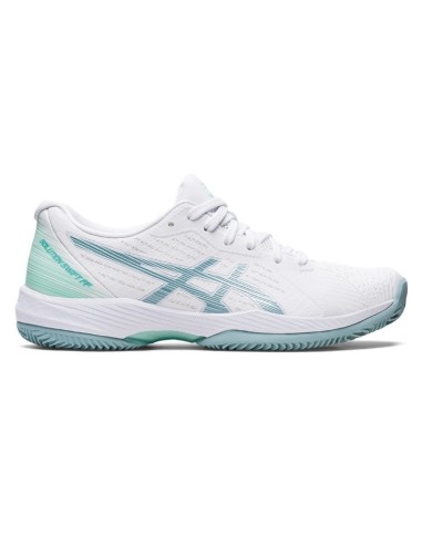 Asics Solution Swift Ff Clay Bianco Blu Donna 1042A198 104 |ASICS |Scarpe da padel ASICS