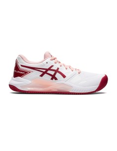 Asics Gel-Challenger 13 Clay Bianco Rosa Donna 1042A165 103 |ASICS |Scarpe da padel ASICS