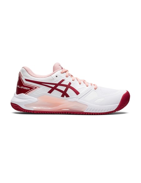 Asics Gel-Challenger 13 Clay Branco Rosa Mulher 1042A165 103 |ASICS |Sapatilhas de padel ASICS