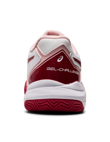 Asics Gel-Challenger 13 Clay Branco Rosa Mulher 1042A165 103 |ASICS |Sapatilhas de padel ASICS