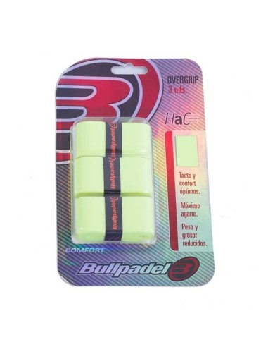 Tripack Bullpadel GB 1705 Amarelo Flúor |BULLPADEL |Overgrips