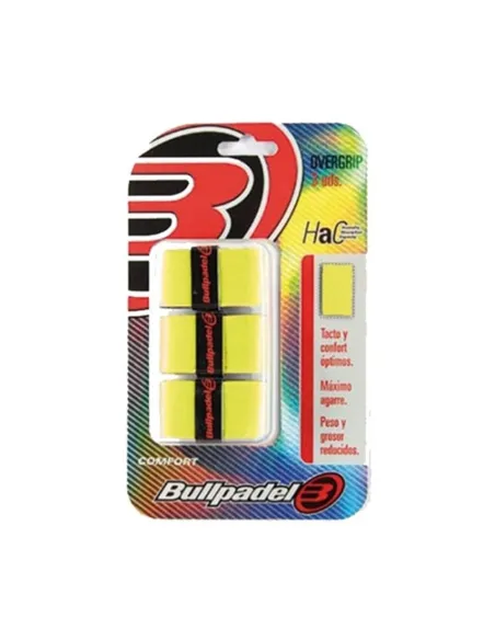 Overgrip Bullpadel 3 Unités Gb-1200 Jaune Fluo |BULLPADEL |Accessoires de padel Overgrip Bullpadel 3 Unités Gb-1200 Jaune Fluo |BULLPADEL |Accessoires de padel