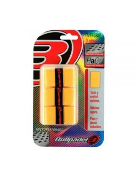 3 Yellow Bullpadel Gb-1201 Overgrips |BULLPADEL |Padel accessories
