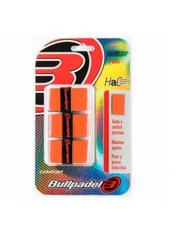 Tripack Bullpadel GB 1200 Naranja Flúor |BULLPADEL |Accesorios de pádel