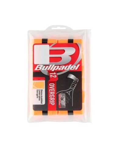 Overgrip Bullpadel Pack 12 Unidades Naranja Flúor |BULLPADEL |Overgrips