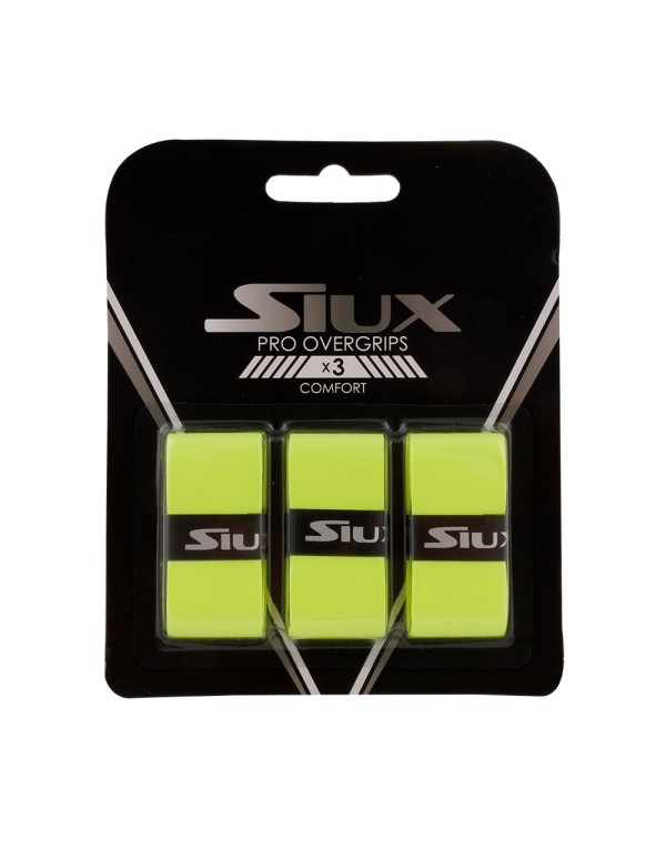 Blister Overgrip Siux Pro X3 Giallo Fluorescente Liscio |SIUX |Overgrip