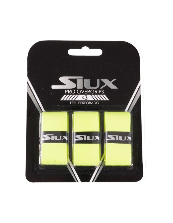 Blister Overgrips Siux Pro X3 Amarillo Fluor Perforado |SIUX |Overgrips