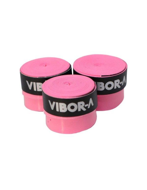 Pack 3 Overgrips Vibora Rosa Fluor Perforado |VIBOR-A |Overgrips