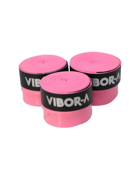 Pack 3 Overgrips Vibor-A Microforato Rosa Fluo |VIBOR-A |Overgrip