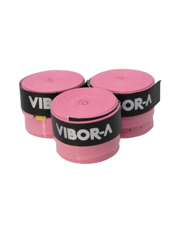 Pack 3 perforerade rosa Vibora Overgrips |VIBOR-A |Övergrepp