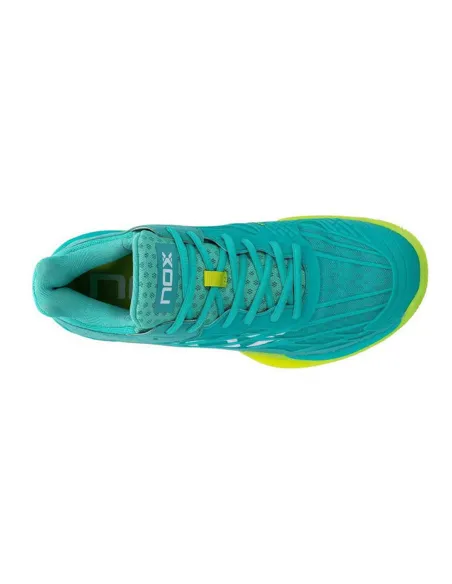 Nox At10 Lux Turquesa Amarelo Mulher Calatluxtlime |NOX |Sapatilhas de padel NOX
