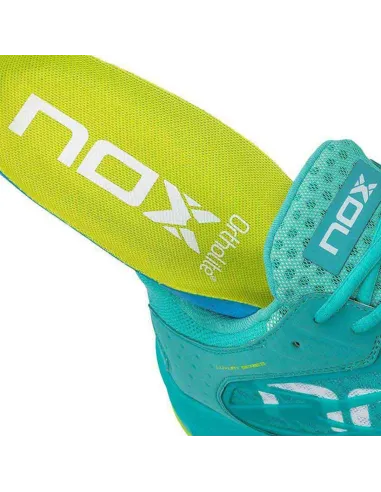 Nox At10 Lux Turquoise Jaune Femme Calatluxtlime |NOX |Chaussures de padel NOX