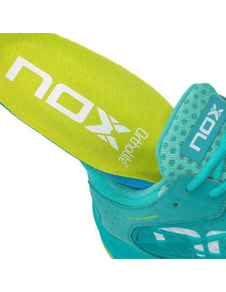 Nox At10 Lux Turchese Giallo Donna Calatluxtlime |NOX |Scarpe da padel NOX