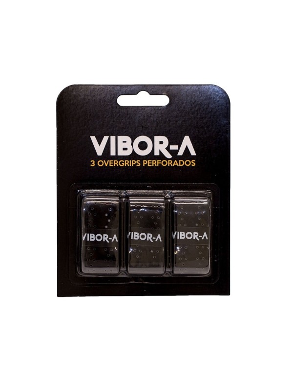 Blister Overgrips Vibor-A Pro X3 Perforado Negro |VIBOR-A |Overgrips