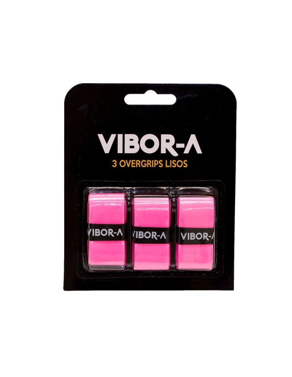 Blister 3 Overgrips Pro Vibor-A Liso Rosa |VIBOR-A |Overgrips