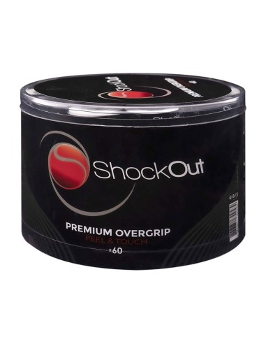 Drum 60 Overgrips Premium Plain White Black |ShockOut Padel |Overgrips