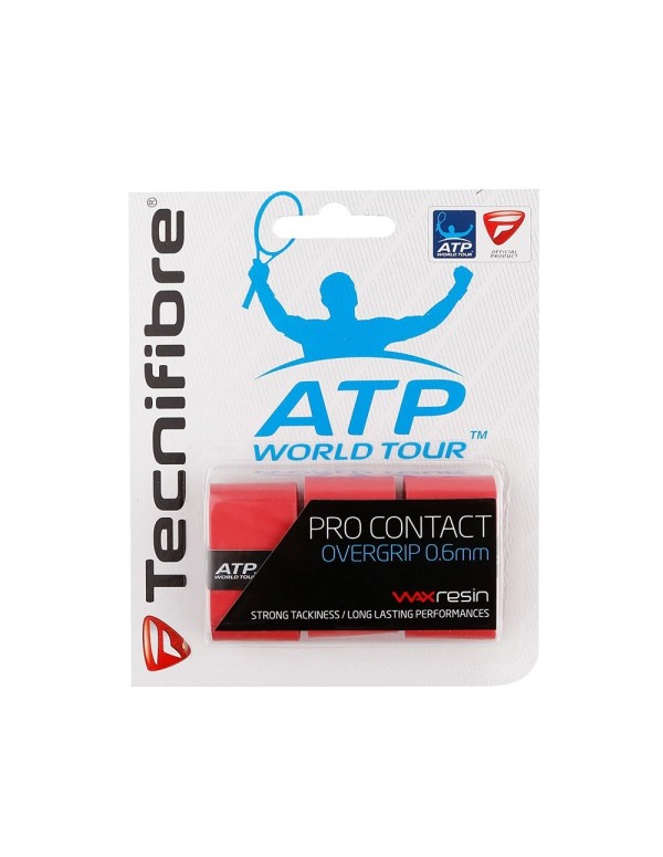 Pack 3 Overgrip Tecnifibre Contact Pro Red |TECNIFIBRE |Overgrips