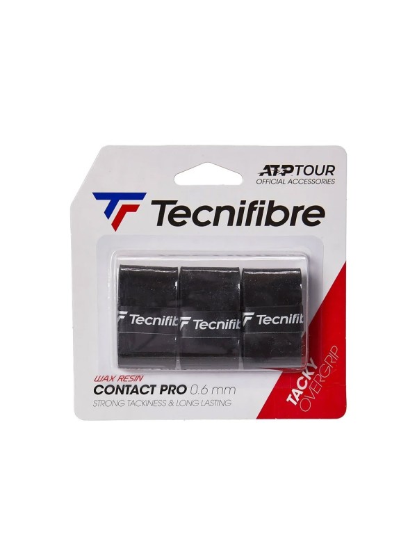 Confezione da 3 Overgrip Tecnifibre Contact Pro Nero |TECNIFIBRE |Overgrip
