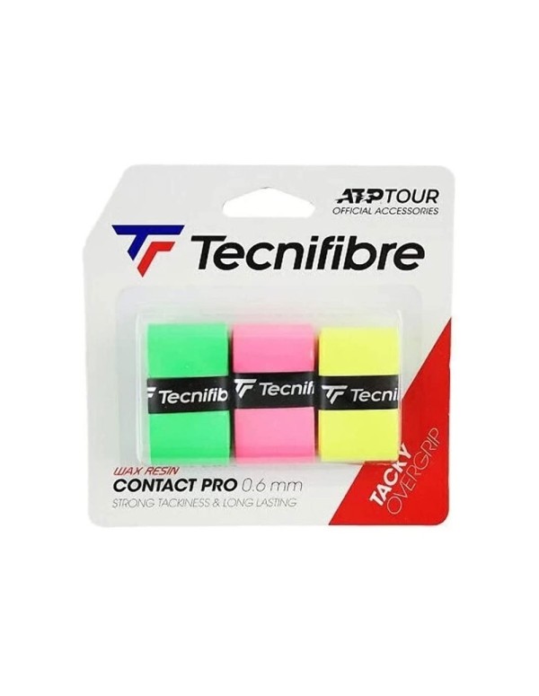 Confezione da 3 Overgrip Tecnifibre Contact Pro Multicolor |TECNIFIBRE |Overgrip