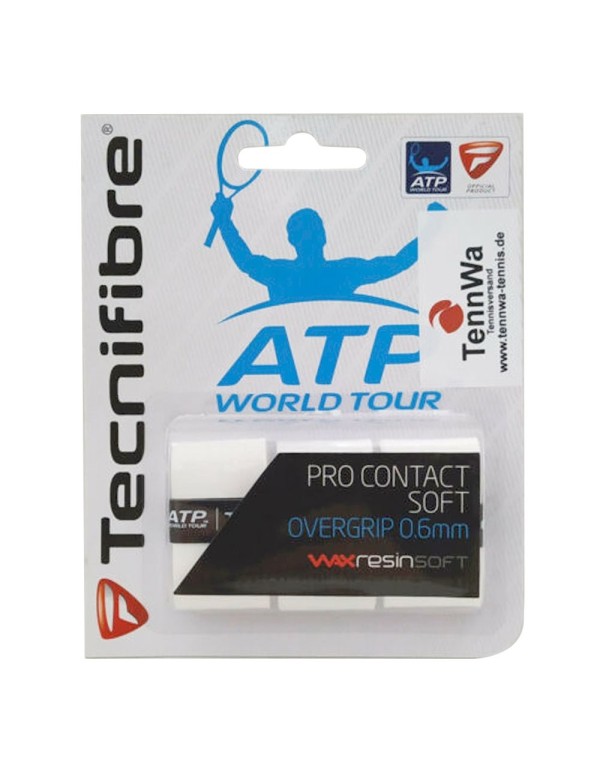 Pack 3 Overgrip Tecnifibre Contact White |TECNIFIBRE |Overgrips