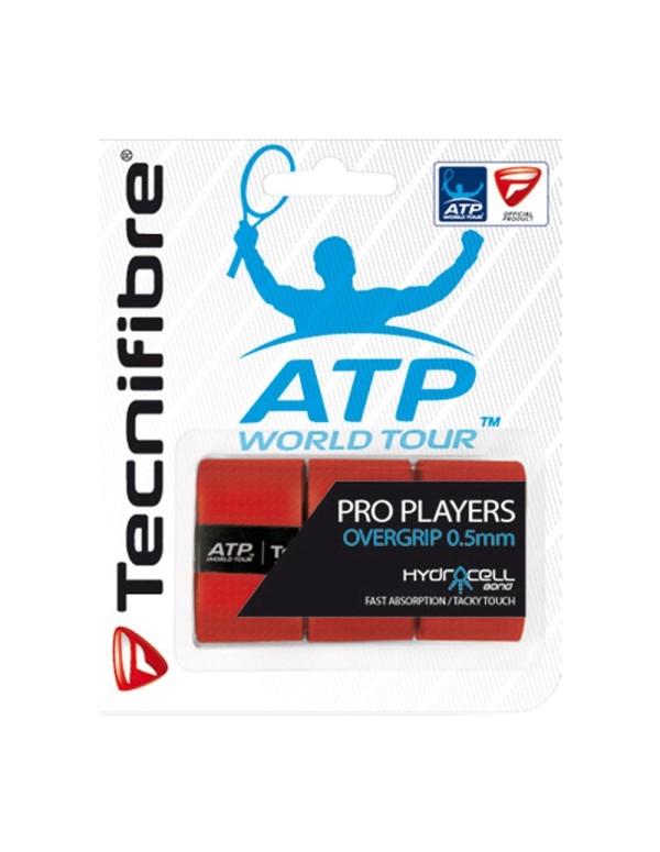 Pack 3 Overgrip Tecnifibre Players Pro Red |TECNIFIBRE |Overgrips