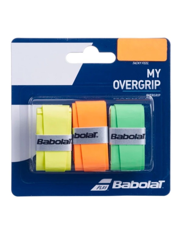 Babolat My X3 Overgrip Orange Yellow Green |BABOLAT |Overgrips