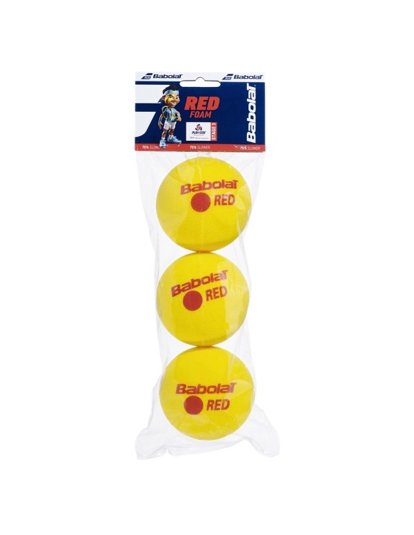 Bote De 3 Bolas Babolat Red Foam Junior |BABOLAT |Padel balls